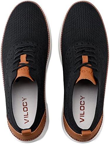 VILOCY Men&#39;s Mesh Dress Sneakers Oxfords Business Casual Walking Shoes Tennis Comfortable - KevRow5760