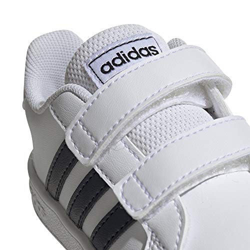 adidas Unisex-Child Grand Court 2.0 Elastic (Little Big Kid) Sneaker