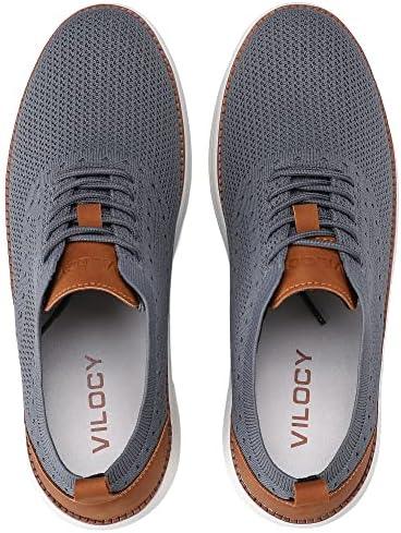 VILOCY Men&#39;s Mesh Dress Sneakers Oxfords Business Casual Walking Shoes Tennis Comfortable - KevRow5760