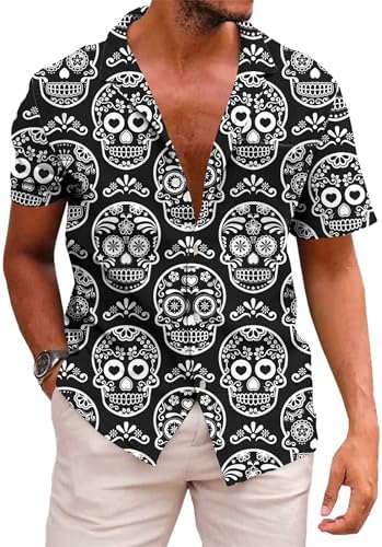 KYKU Aztec Tribal Ethnic Men's Resort Hawaiian 3D Printed Shirt - Vibrant Summer Style for Outdoor Vacation