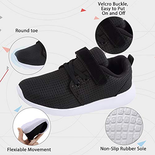 TOEDNNQI Boys Girls Sneakers Kids Lightweight Breathable Strap Athletic Running Shoes for Toddler/Little Kid/Big Kid