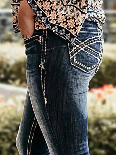 Flamingals Butt Lifting Jeans for Women Trendy Tummy Control Jeans Stretch Boot Cut Jeans Denim Pants - KevRow5760