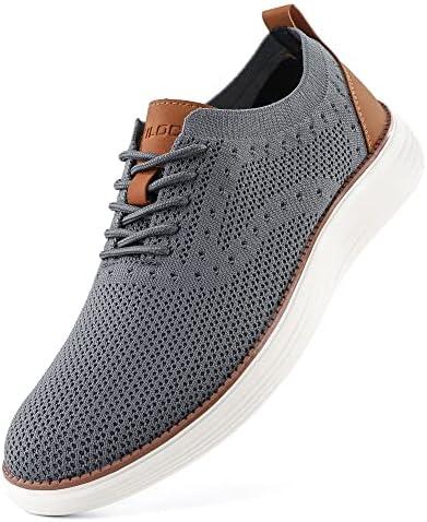 VILOCY Men&#39;s Mesh Dress Sneakers Oxfords Business Casual Walking Shoes Tennis Comfortable - KevRow5760