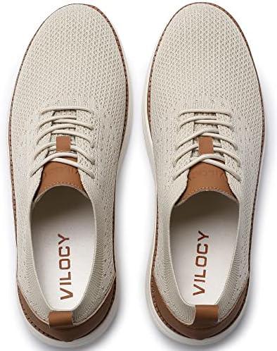 VILOCY Men&#39;s Mesh Dress Sneakers Oxfords Business Casual Walking Shoes Tennis Comfortable - KevRow5760