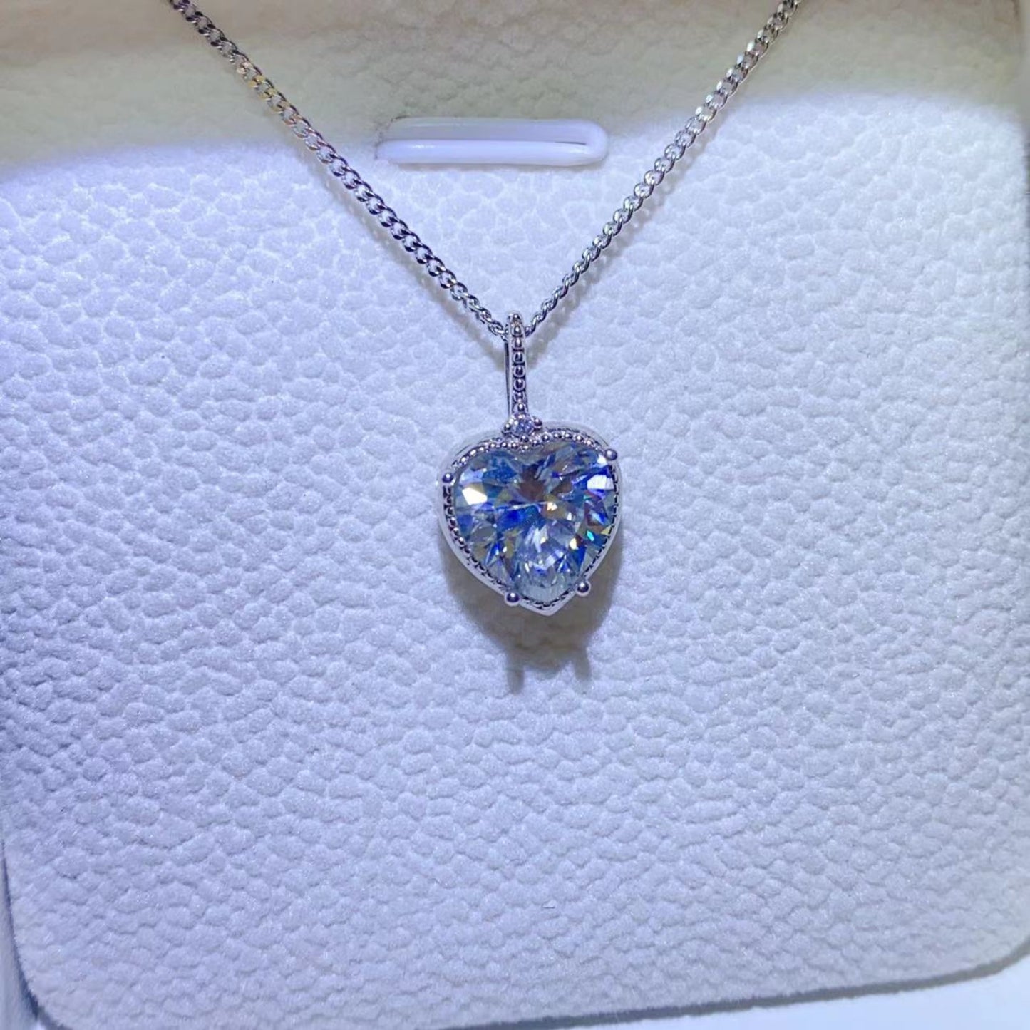 Shop Premium Moissanite Necklaces In Sterling Silver