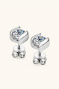 1 Carat Moissanite 925 Sterling Silver Stud Earrings with Brilliant Round Cut Diamonds