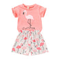 YOUNGER TREE Toddler Baby Girls Clothes Watermelon T-shirt + Linen Shorts with Belt Cute Summer Short Set