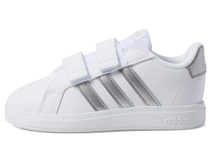 adidas Unisex-Child Grand Court 2.0 Elastic (Little Big Kid) Sneaker