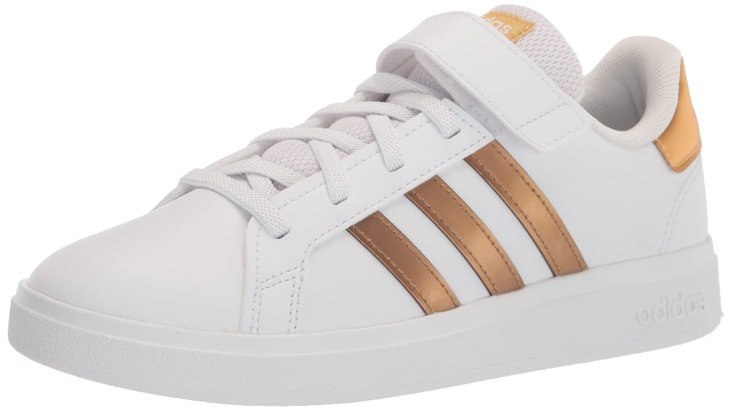 adidas Unisex-Child Grand Court 2.0 Elastic (Little Big Kid) Sneaker