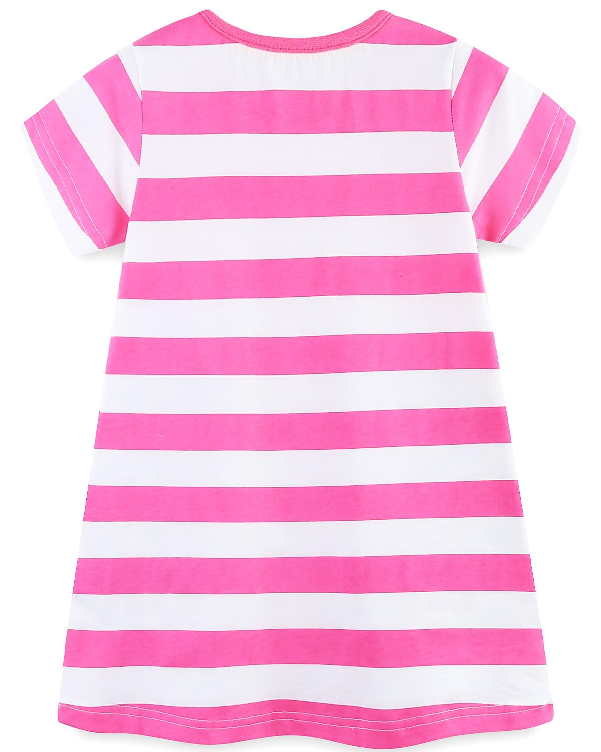 Bumeex Toddler Girl Clothes Cotton Casual Cartoon Print Short Sleeve Dress Girls Sundress 1-7 Years