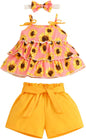 YOUNGER TREE Toddler Baby Girl Clothes Sleeveless Ruffle Bowknot Dress Top Shorts Set Summer Outfits for Little Kids Girls