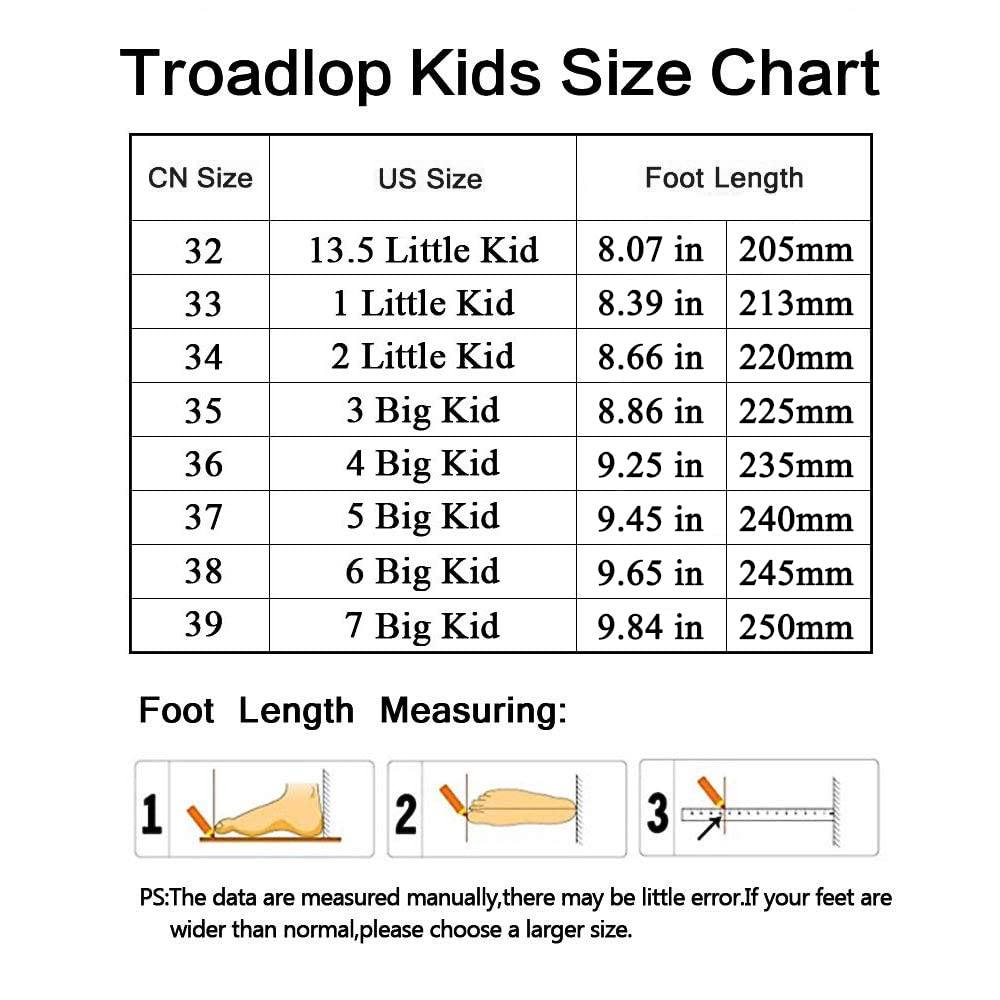 Troadlop Kids Sneaker Lightweight Breathable Running Tennis Boys Girls Shoes