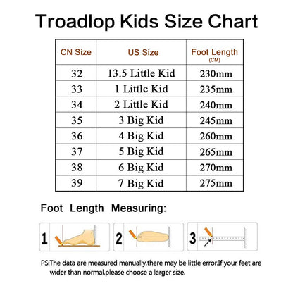 Troadlop Kids Sneaker Lightweight Breathable Running Tennis Boys Girls Shoes