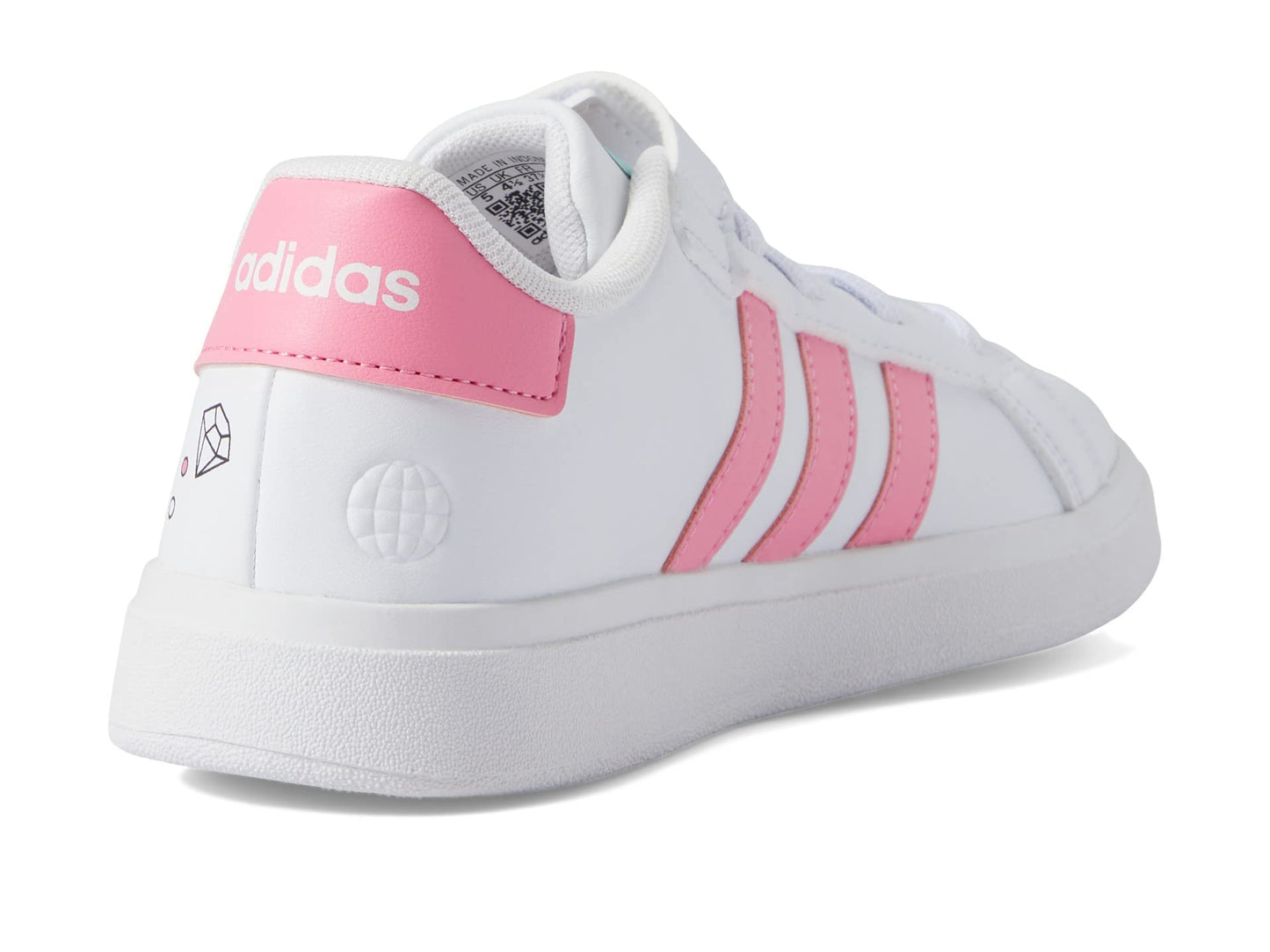 adidas Unisex-Child Grand Court 2.0 Elastic (Little Big Kid) Sneaker