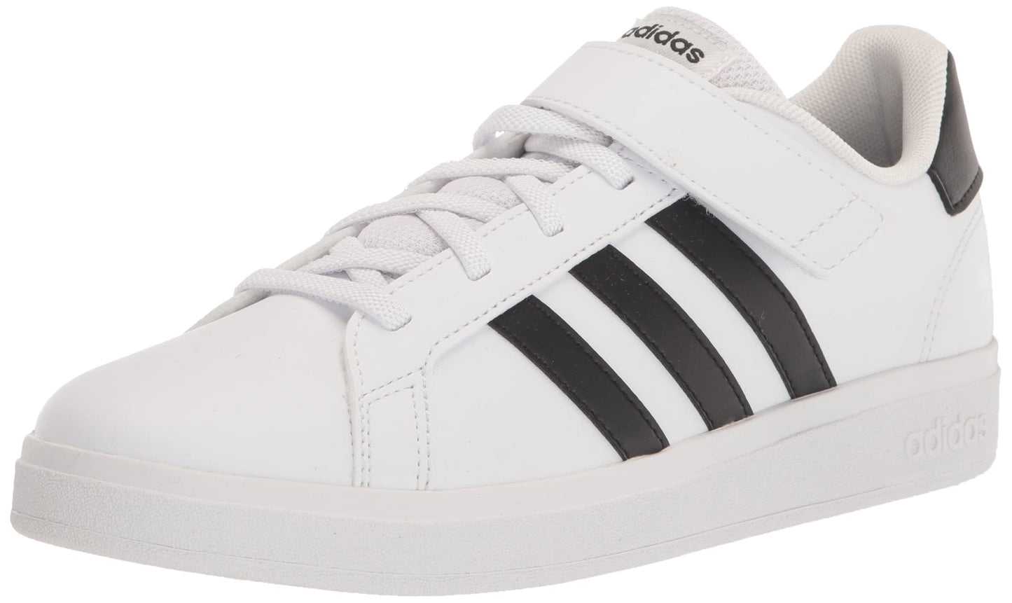 adidas Unisex-Child Grand Court 2.0 Elastic (Little Big Kid) Sneaker