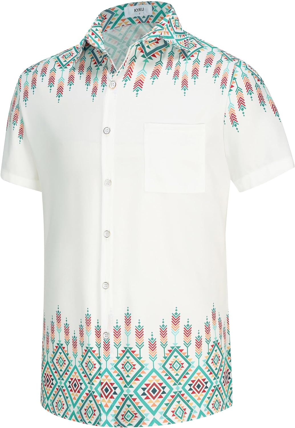 KYKU Men's Tribal Mexican Hawaiian Shirt - Unique Style and Vibrant Designs