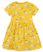 Bumeex Toddler Girl Clothes Cotton Casual Cartoon Print Short Sleeve Dress Girls Sundress 1-7 Years