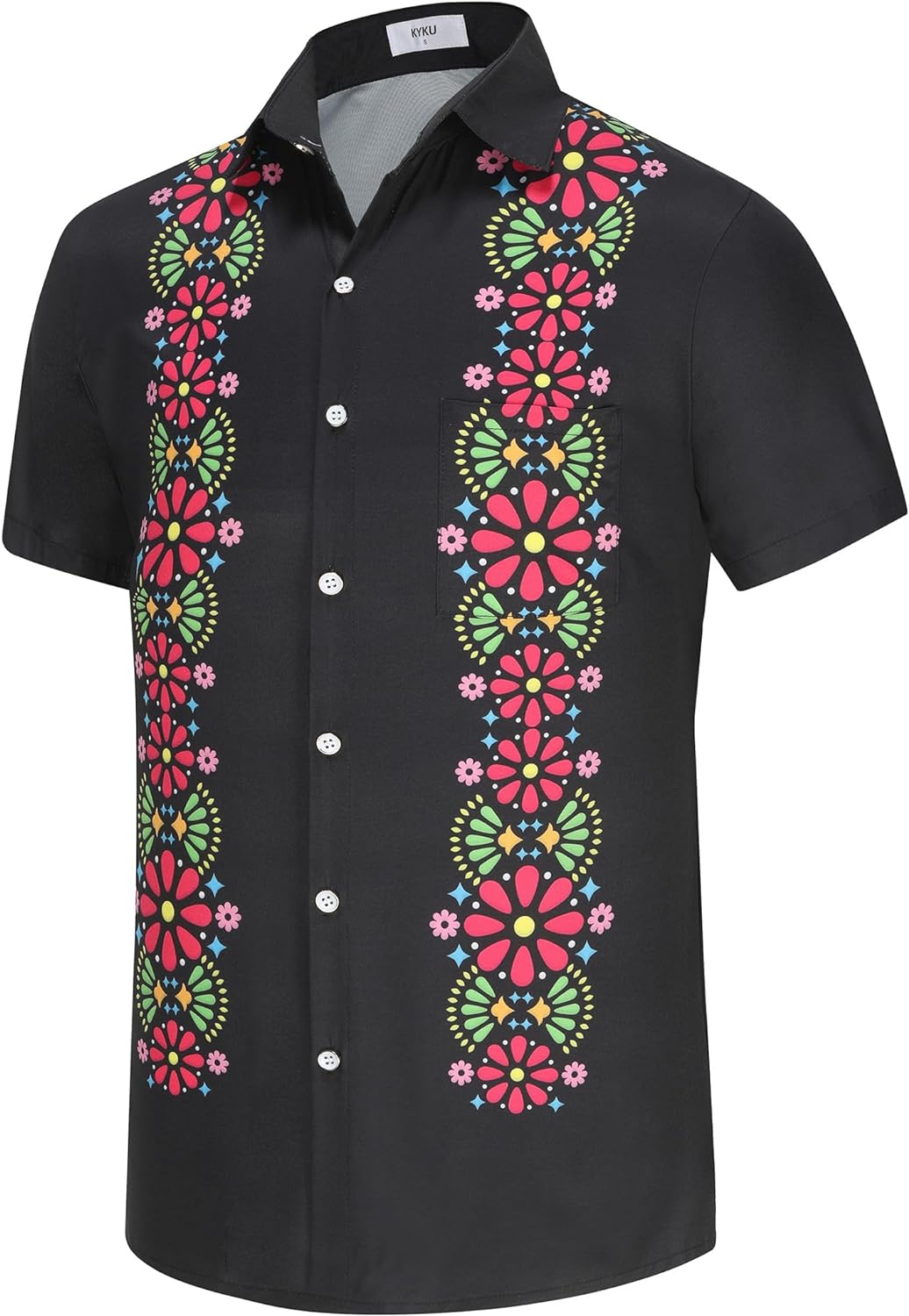 KYKU Men's Tribal Mexican Hawaiian Shirt - Unique Style and Vibrant Designs