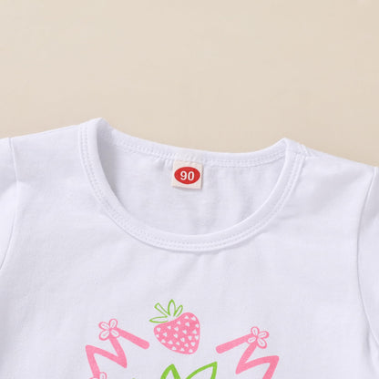 YOUNGER TREE Toddler Baby Girls Clothes Watermelon T-shirt + Linen Shorts with Belt Cute Summer Short Set