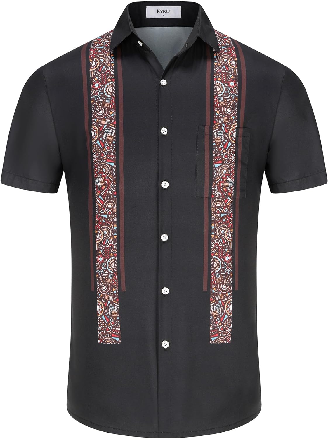 KYKU Men's Tribal Mexican Hawaiian Shirt - Unique Style and Vibrant Designs