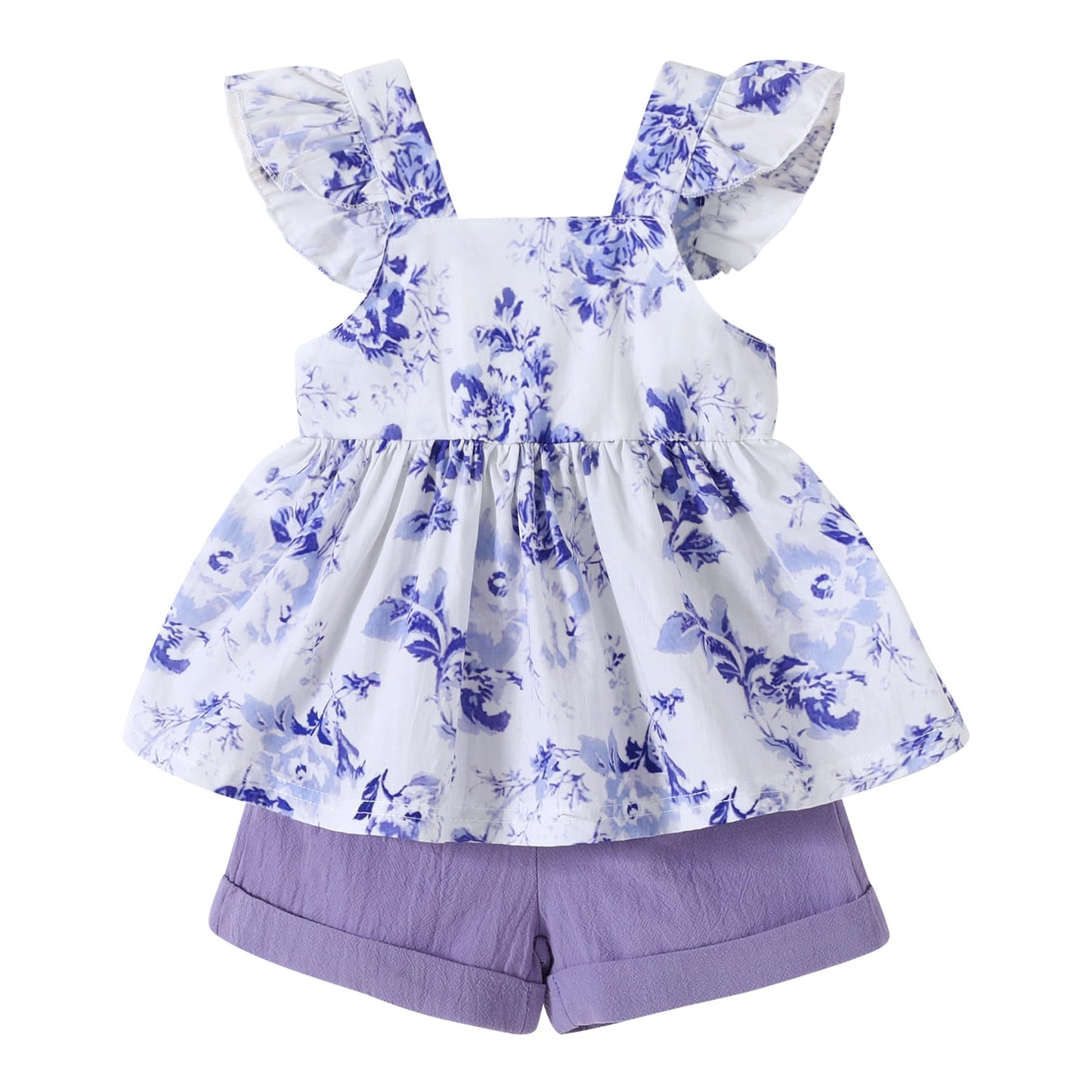 YOUNGER TREE Toddler Baby Girl Clothes Sleeveless Ruffle Bowknot Dress Top Shorts Set Summer Outfits for Little Kids Girls