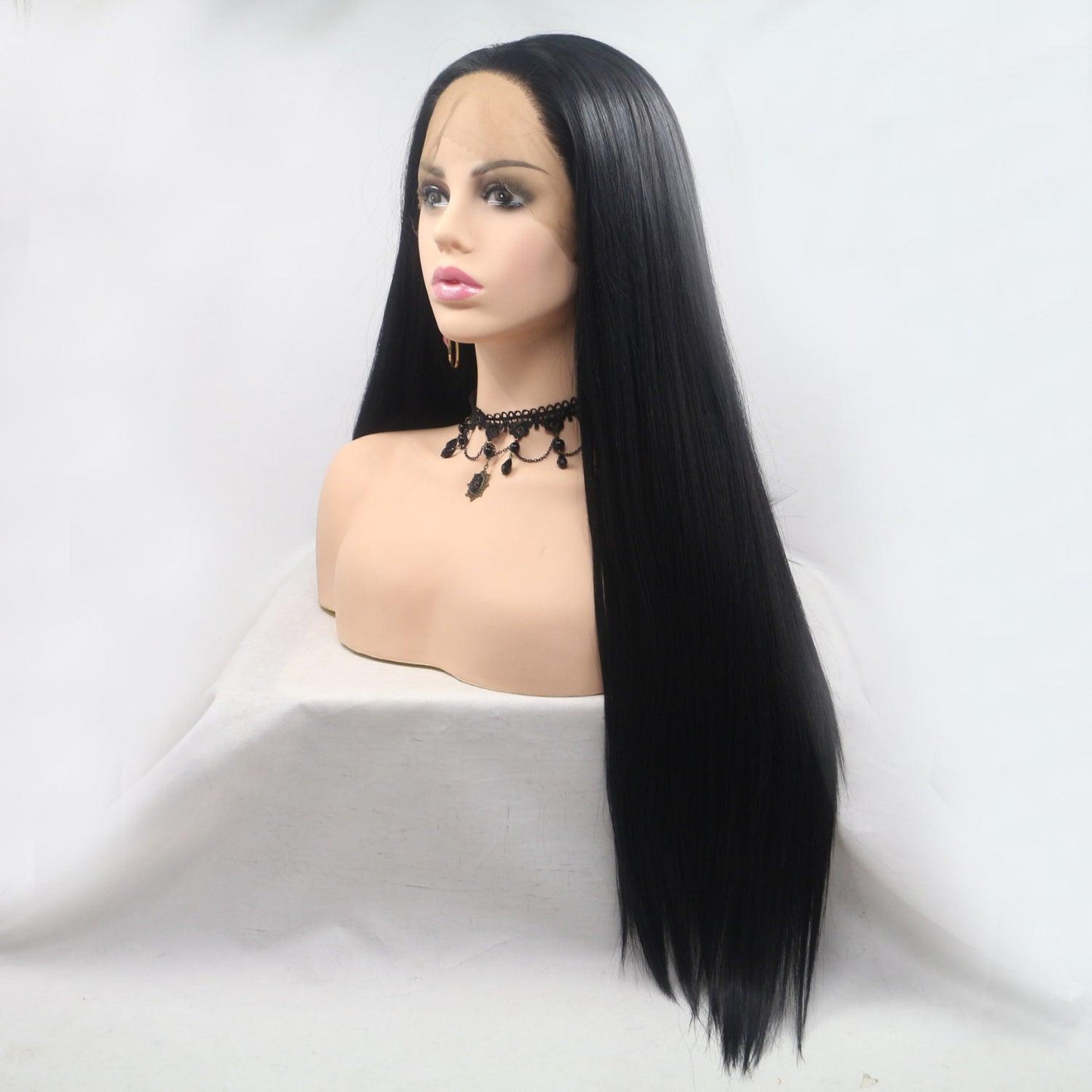 13*3" Lace Front Wig, Synthetic Long Straight 24" Hair, 130% Density