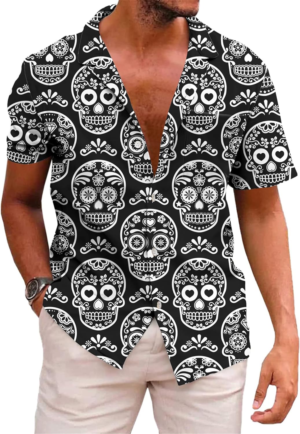 KYKU Aztec Tribal Ethnic Men's Resort Hawaiian 3D Printed Shirt - Vibrant Summer Style for Outdoor Vacation