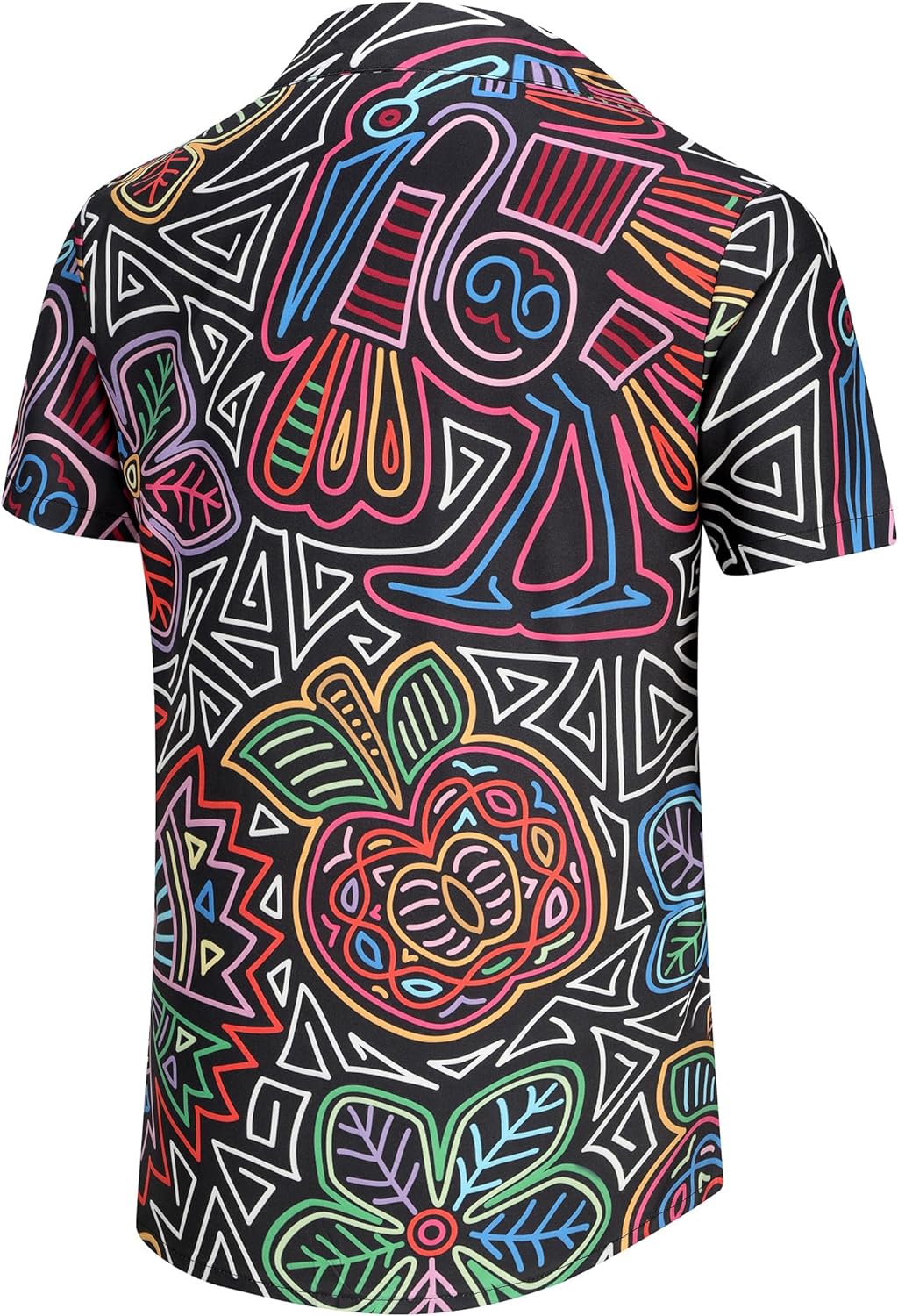 KYKU Aztec Tribal Ethnic Men's Resort Hawaiian 3D Printed Shirt - Vibrant Summer Style for Outdoor Vacation