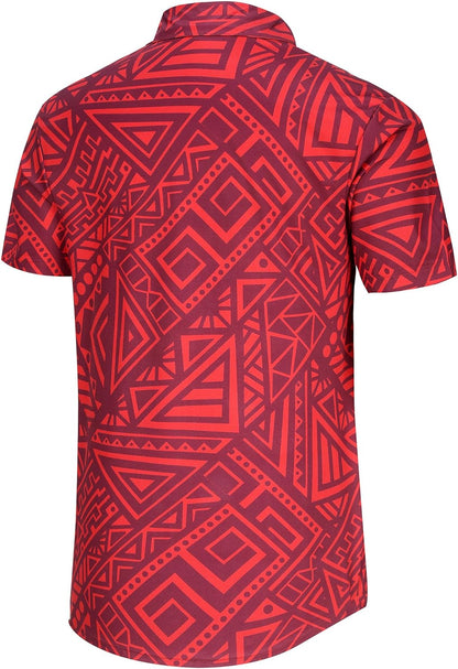 KYKU Aztec Tribal Ethnic Men's Resort Hawaiian 3D Printed Shirt - Vibrant Summer Style for Outdoor Vacation