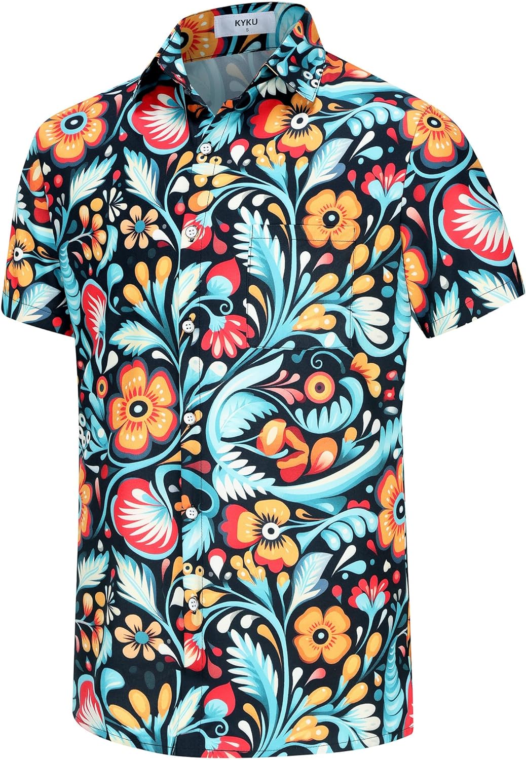 KYKU Men's Tribal Mexican Hawaiian Shirt - Unique Style and Vibrant Designs