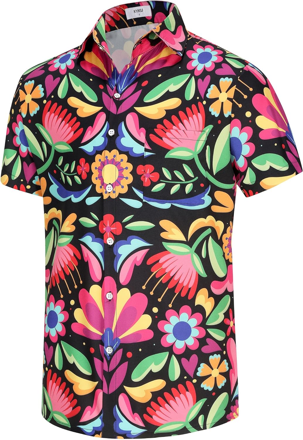 KYKU Aztec Tribal Ethnic Men's Resort Hawaiian 3D Printed Shirt - Vibrant Summer Style for Outdoor Vacation