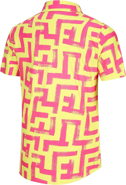 KYKU Aztec Tribal Ethnic Men's Resort Hawaiian 3D Printed Shirt - Vibrant Summer Style for Outdoor Vacation