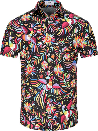 KYKU Men's Tribal Mexican Hawaiian Shirt - Unique Style and Vibrant Designs