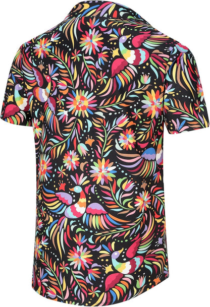 KYKU Men's Tribal Mexican Hawaiian Shirt - Unique Style and Vibrant Designs