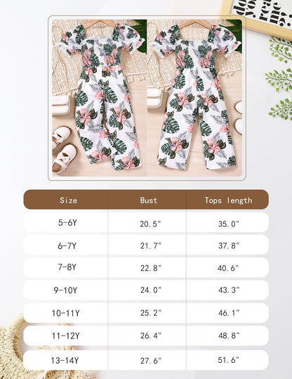 Girly Chic: Girls' Flutter Sleeve Jumpsuit Romper with Adjustable Waist