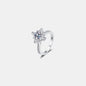 Elegant 1 Carat Moissanite 925 Sterling Silver Ring with sparkling floral design