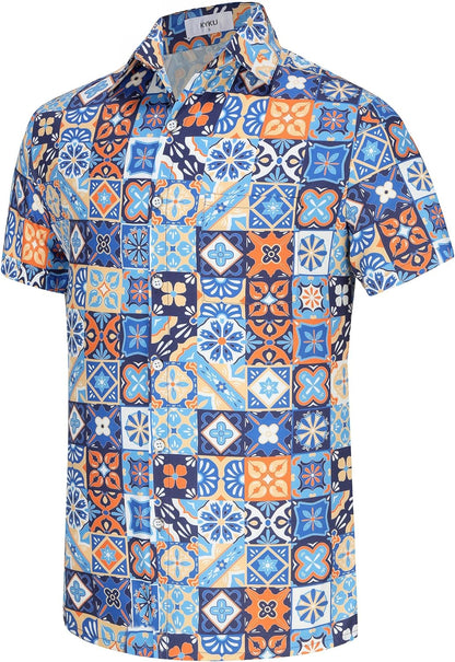 KYKU Men's Tribal Mexican Hawaiian Shirt - Unique Style and Vibrant Designs