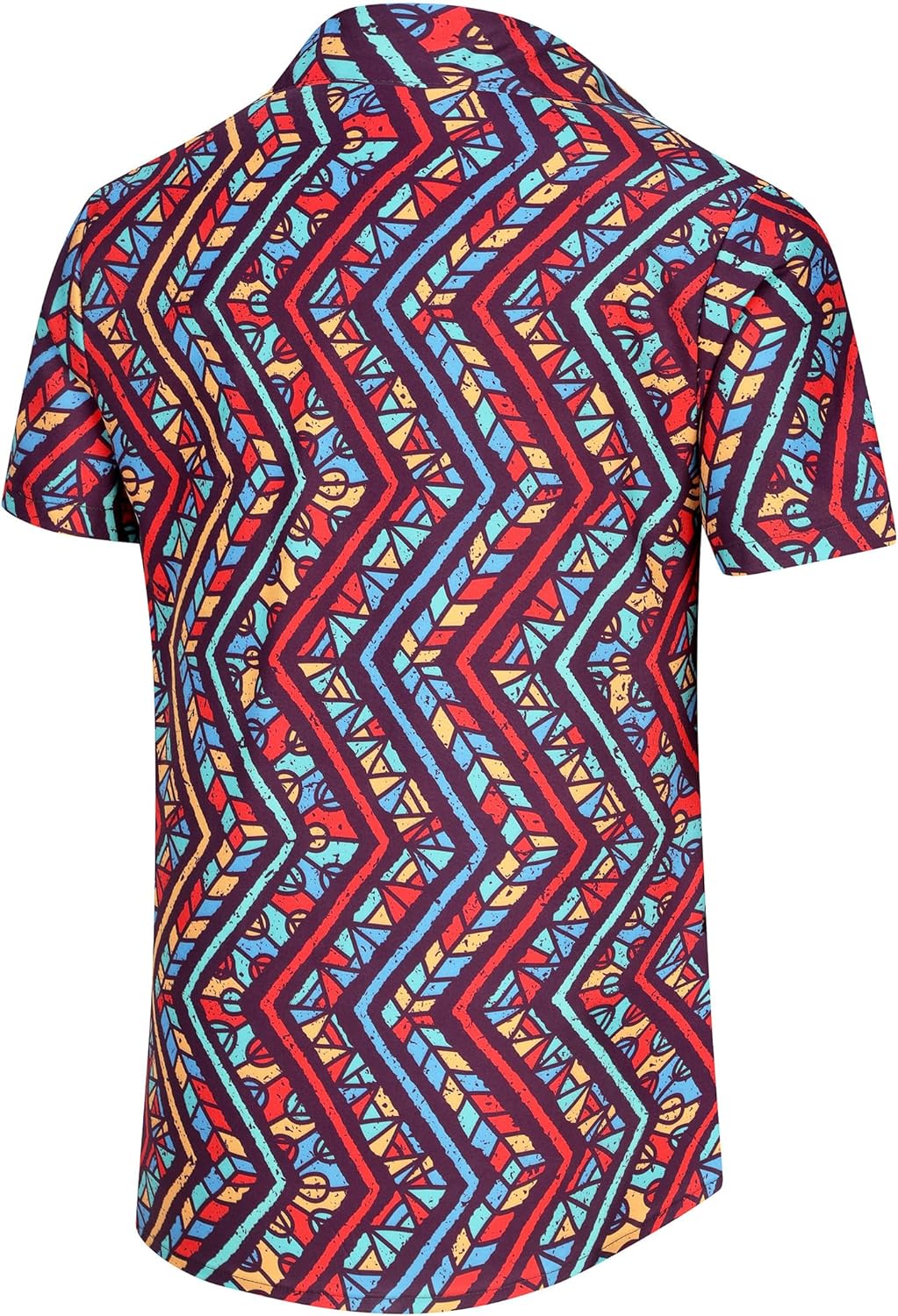 KYKU Aztec Tribal Ethnic Men's Resort Hawaiian 3D Printed Shirt - Vibrant Summer Style for Outdoor Vacation