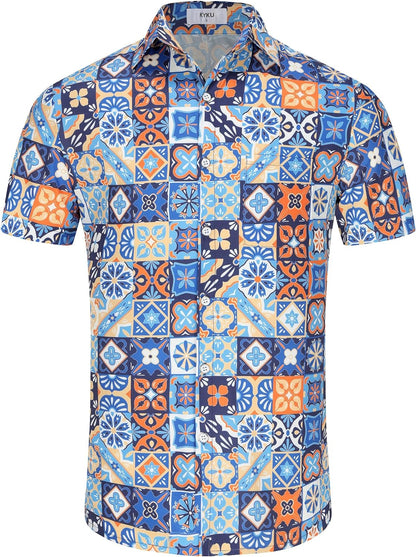 KYKU Men's Tribal Mexican Hawaiian Shirt - Unique Style and Vibrant Designs