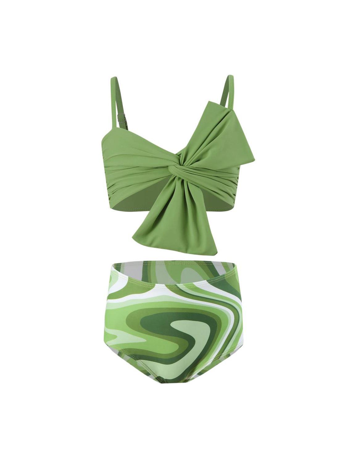 Twisted Spaghetti Strap Two-Piece Swim Set - KevRow5760