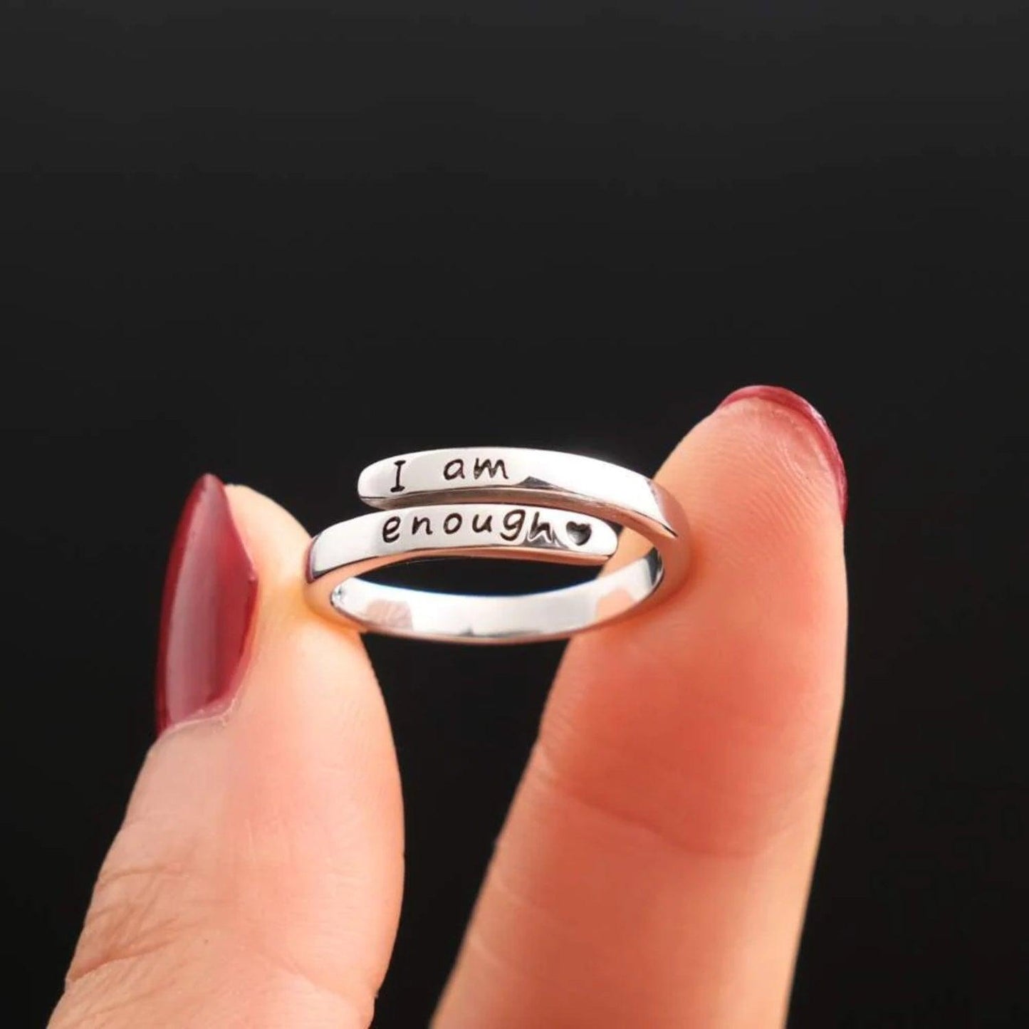 925 Sterling Silver Engraved Bypass Ring - KevRow5760