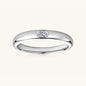 925 Sterling Silver Inlaid Moissanite Ring - KevRow5760