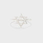 925 Sterling Silver Inlaid Zircon Hexagram Ring - KevRow5760