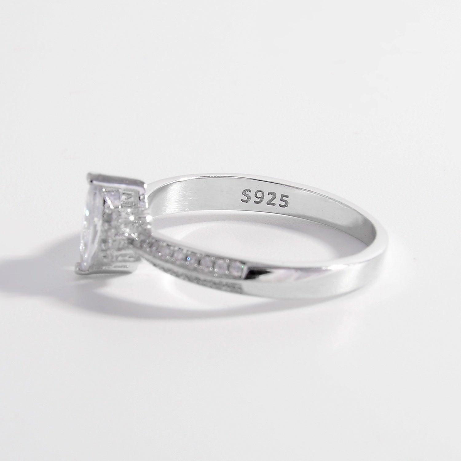 925 Sterling Silver Inlaid Zircon Ring - KevRow5760