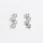 925 Sterling Silver Inlaid Zircon Stud Earrings - KevRow5760