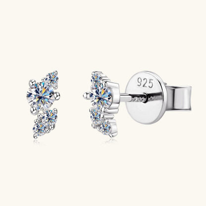 925 Sterling Silver Moissanite Stud Earrings - KevRow5760