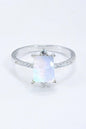 925 Sterling Silver Square Moonstone Ring - KevRow5760