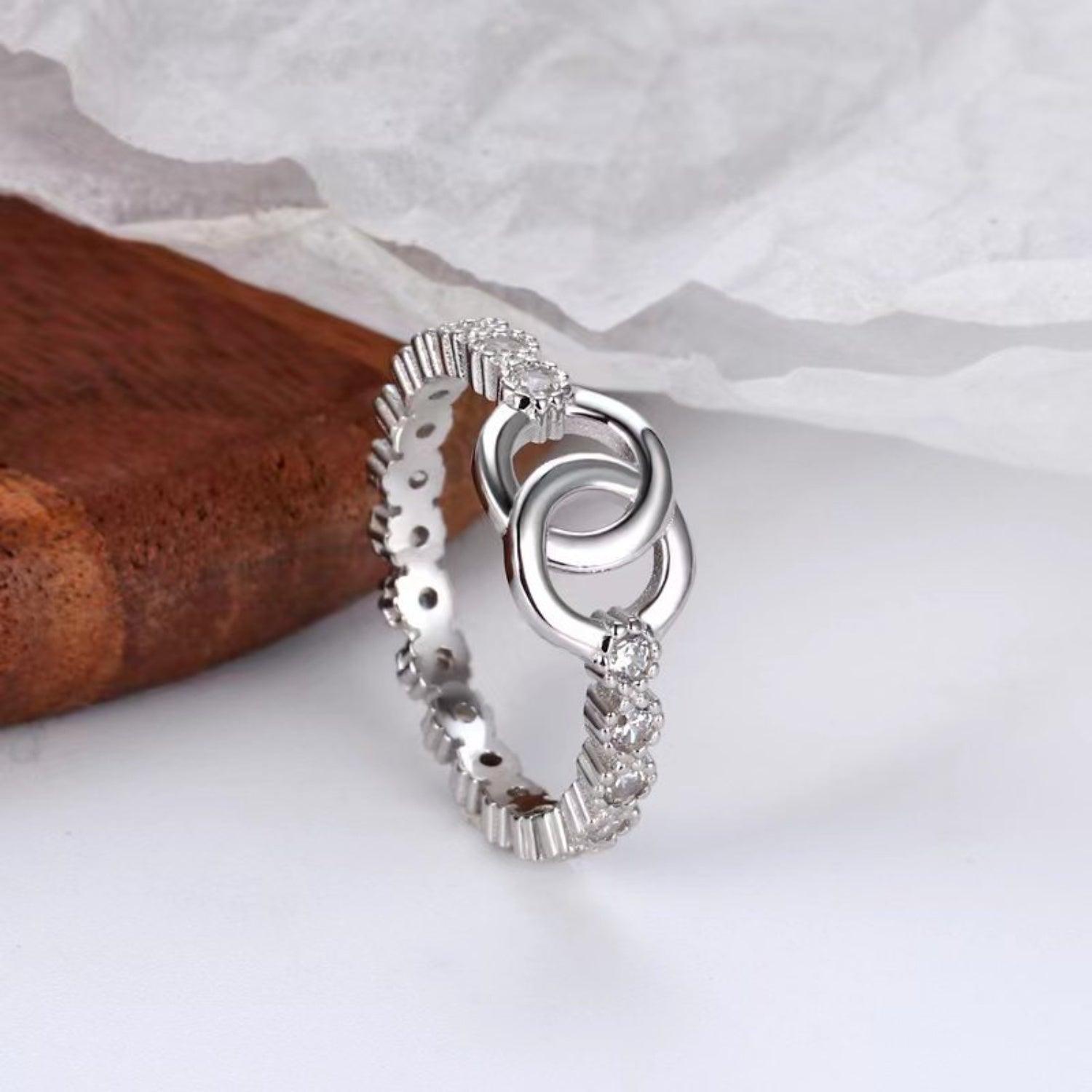 925 Sterling Silver Zircon Ring - KevRow5760