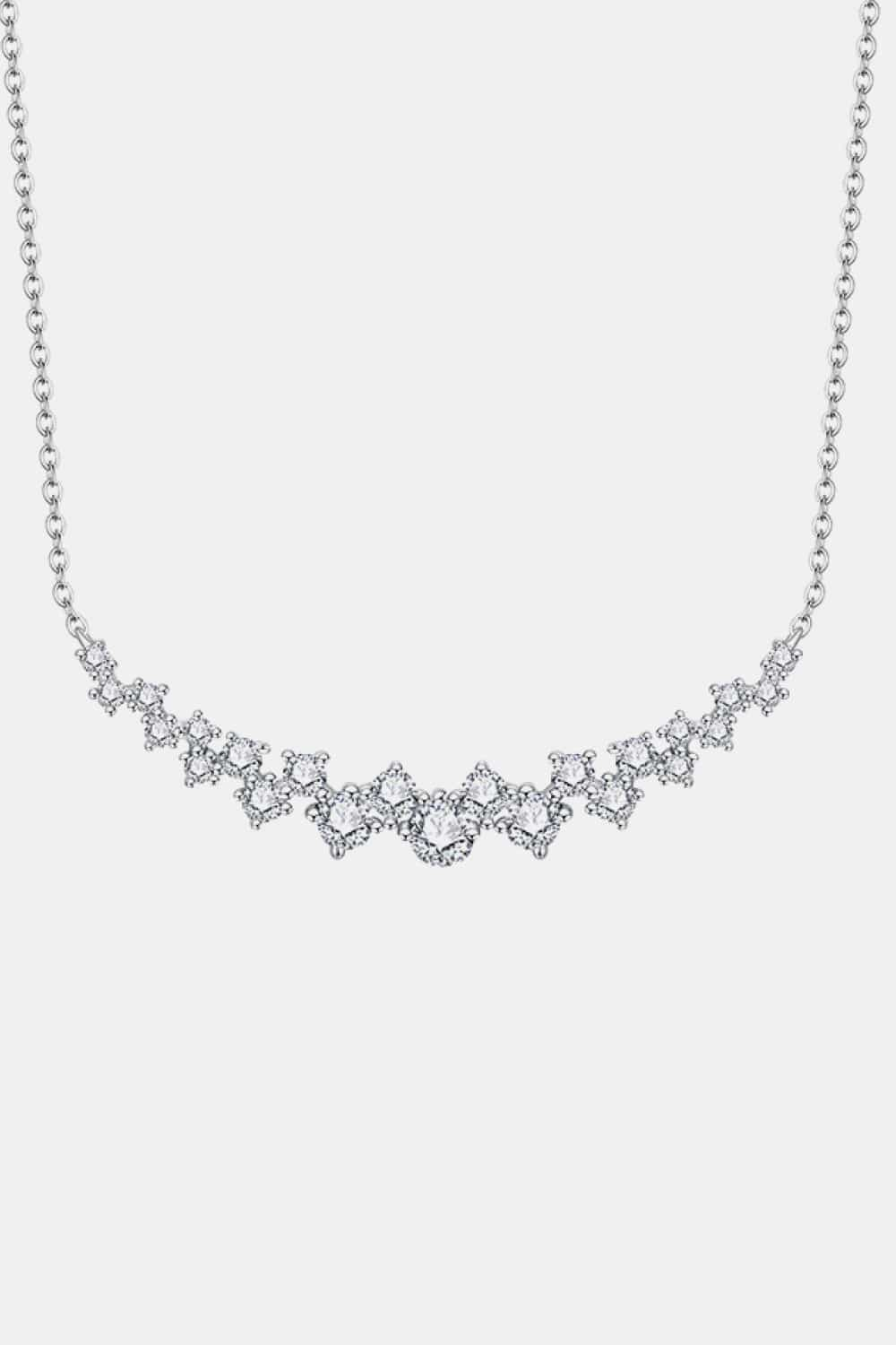 Elegant 1.64 Carat Moissanite Necklace in 925 Sterling Silver