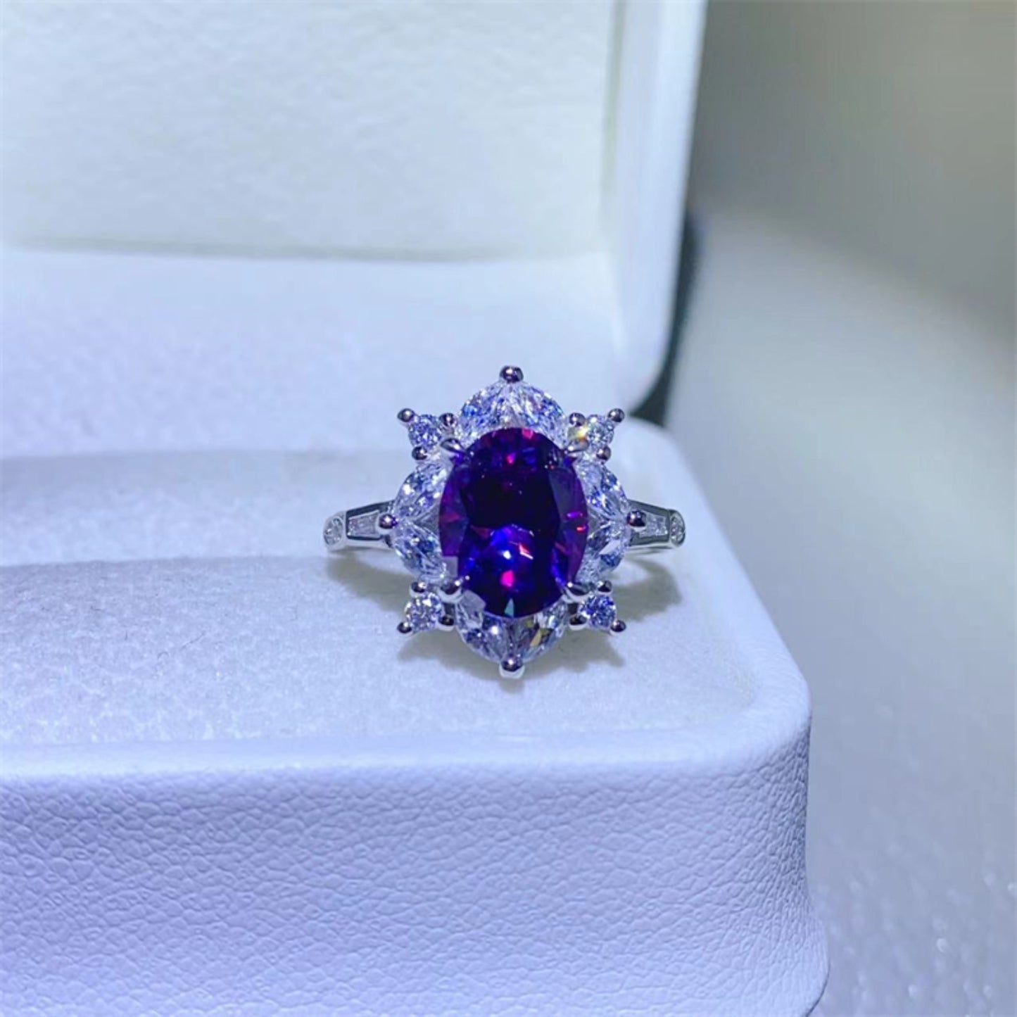 Stunning 2-Carat Moissanite Sterling Silver Rings